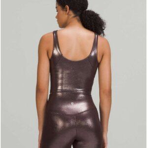 LULULEMON ALIGN HIGH-NECK TANK TOP *SHINE SZ 4 COLOR:RADIATE FOIL FRENCH PRESS